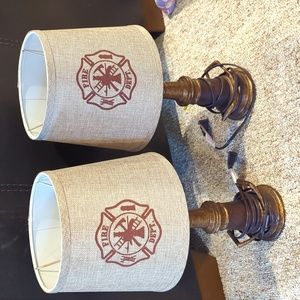 Pair of Firefighter Lamps